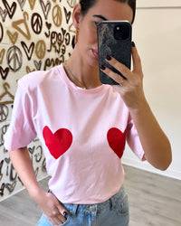 VALENTINA PINK HEART T SHIRT