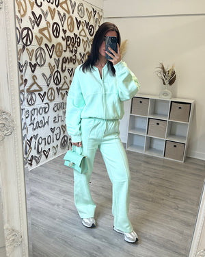 LUCY MINT ZIP UP LOUNGESET