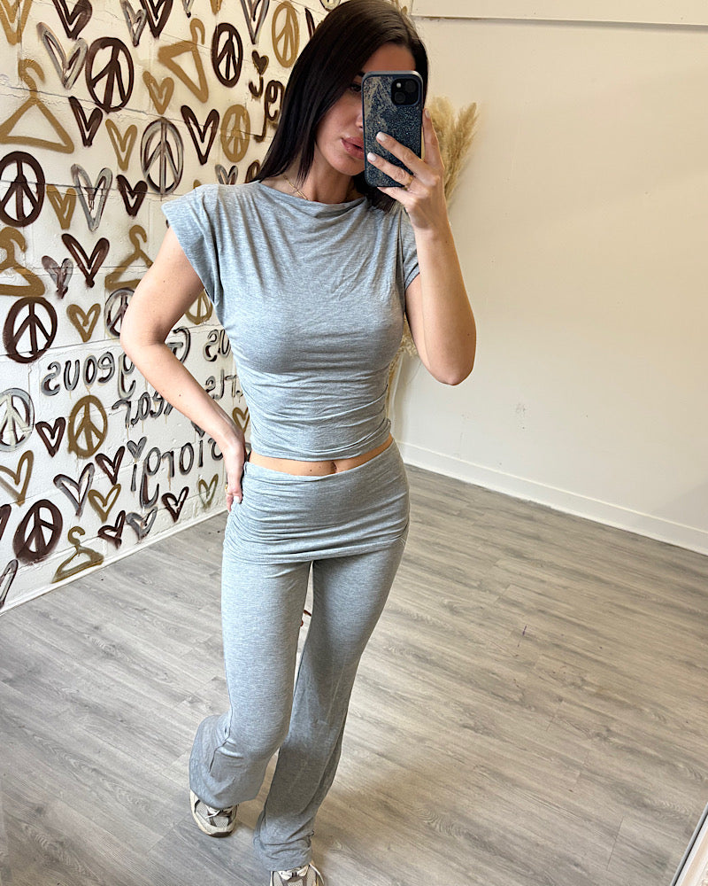 CICI GREY ROUCHED CO ORD