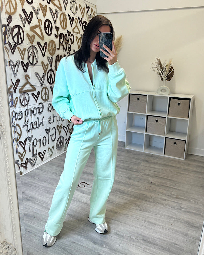 LUCY MINT ZIP UP LOUNGESET