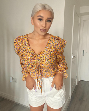 ROSA YELLOW FLORAL TOP