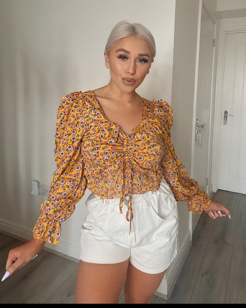 ROSA YELLOW FLORAL TOP